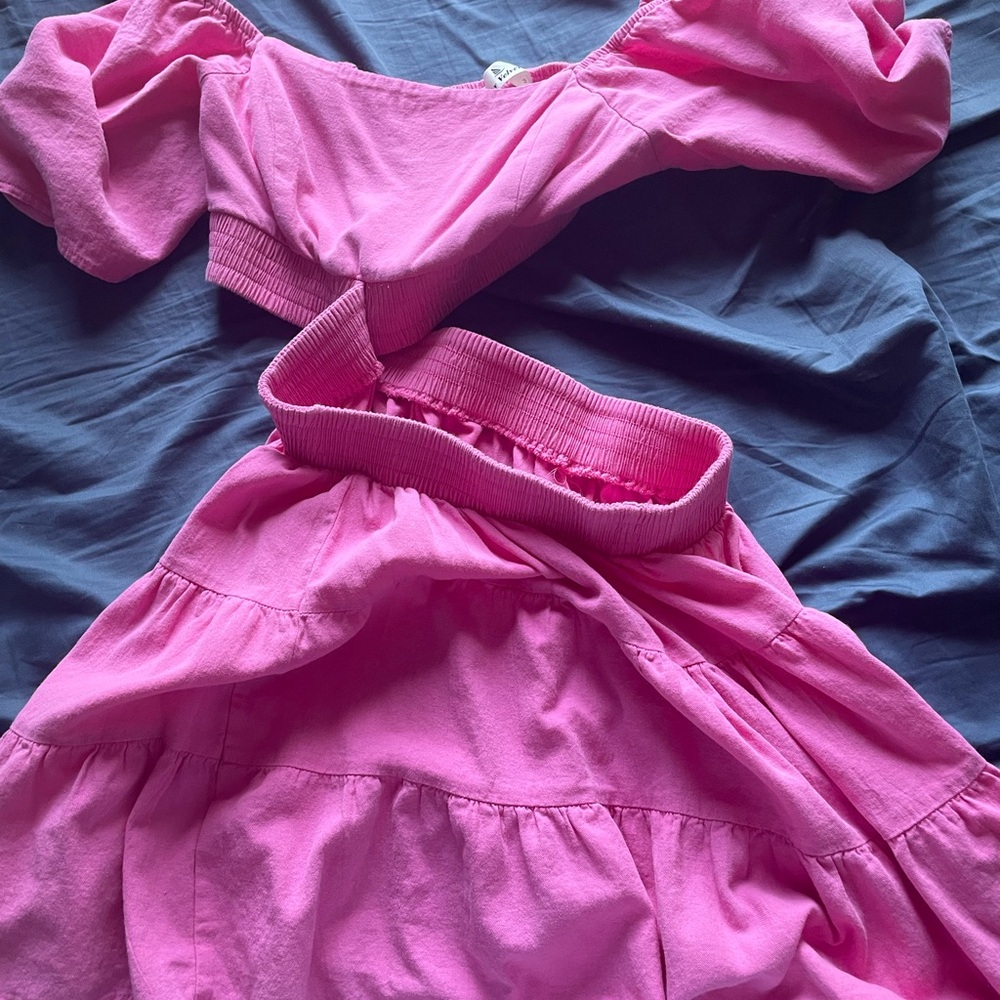 Pink Off-Shoulder Dress